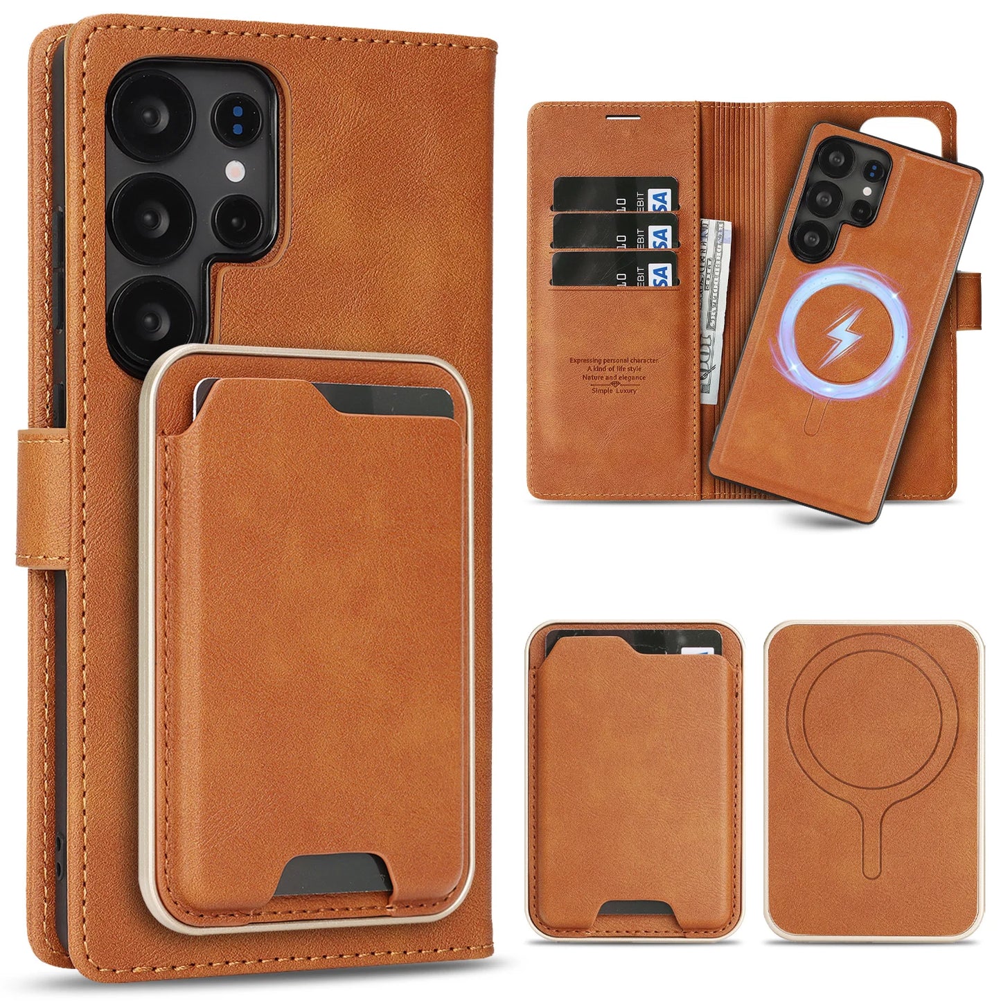 Detachable Magnetic Wallet Case Samsung