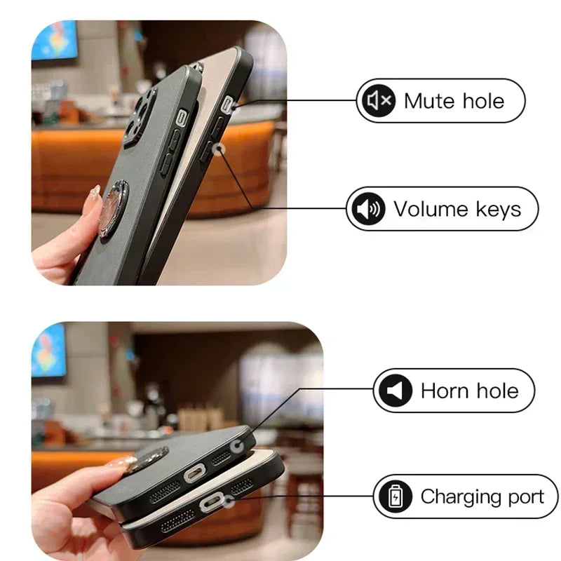 Xiaomi 15T Pro Sheepskin Ring Stand Case