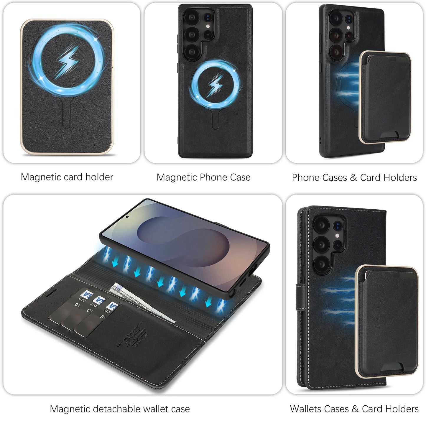 Detachable Magnetic Wallet Case Samsung