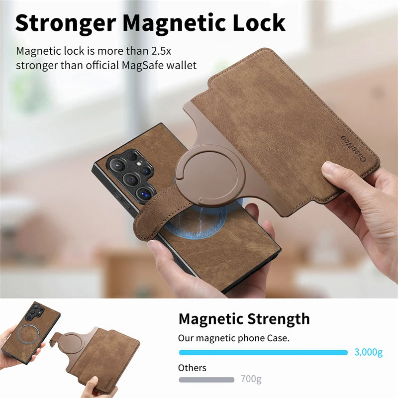 MagSafe Wallet Leather Case for Samsung
