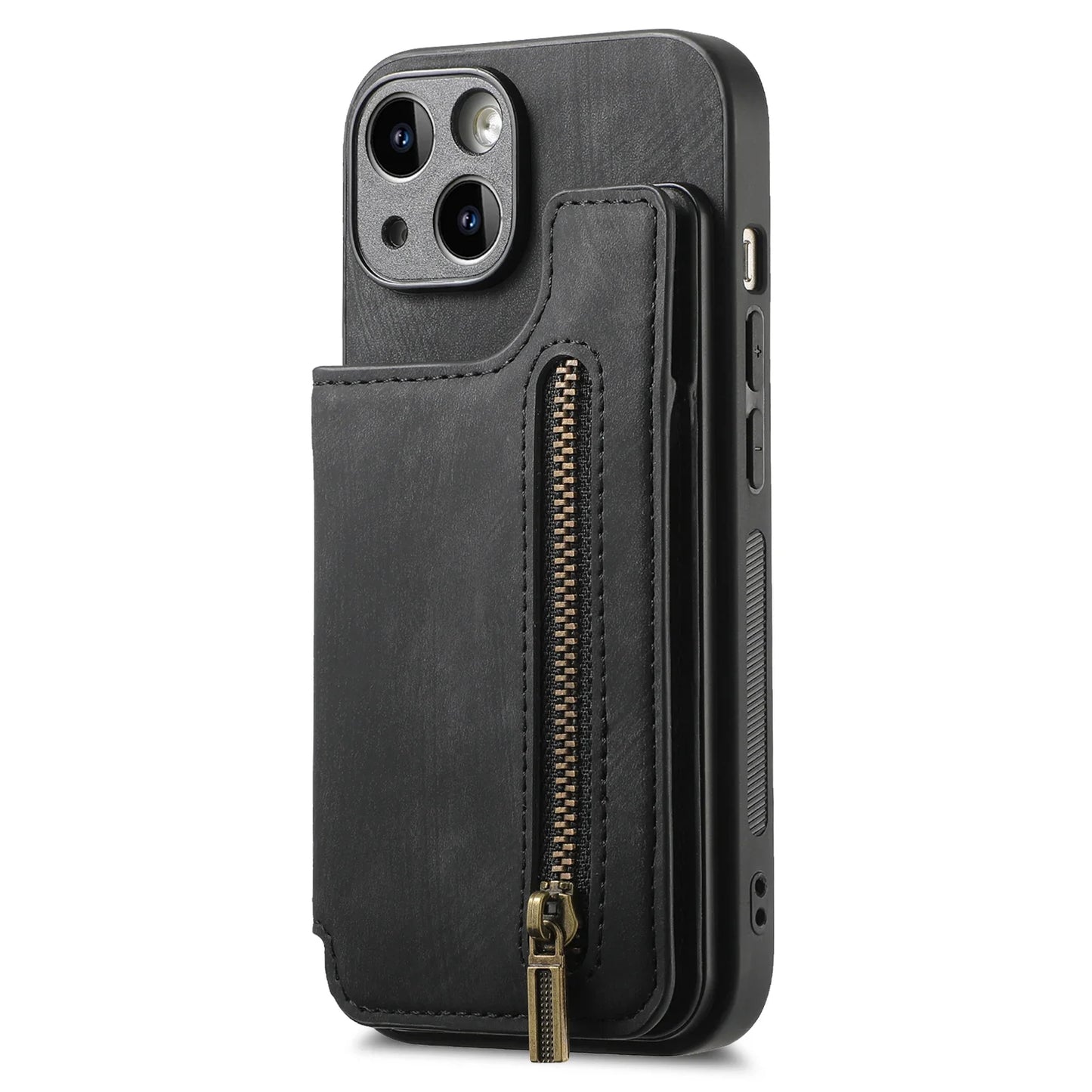 Zipper Card Wallet Leather iPhone Case