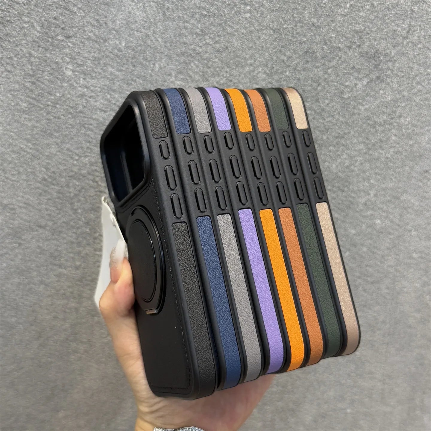 MagSafe PU Leather Rotating iPhone Case