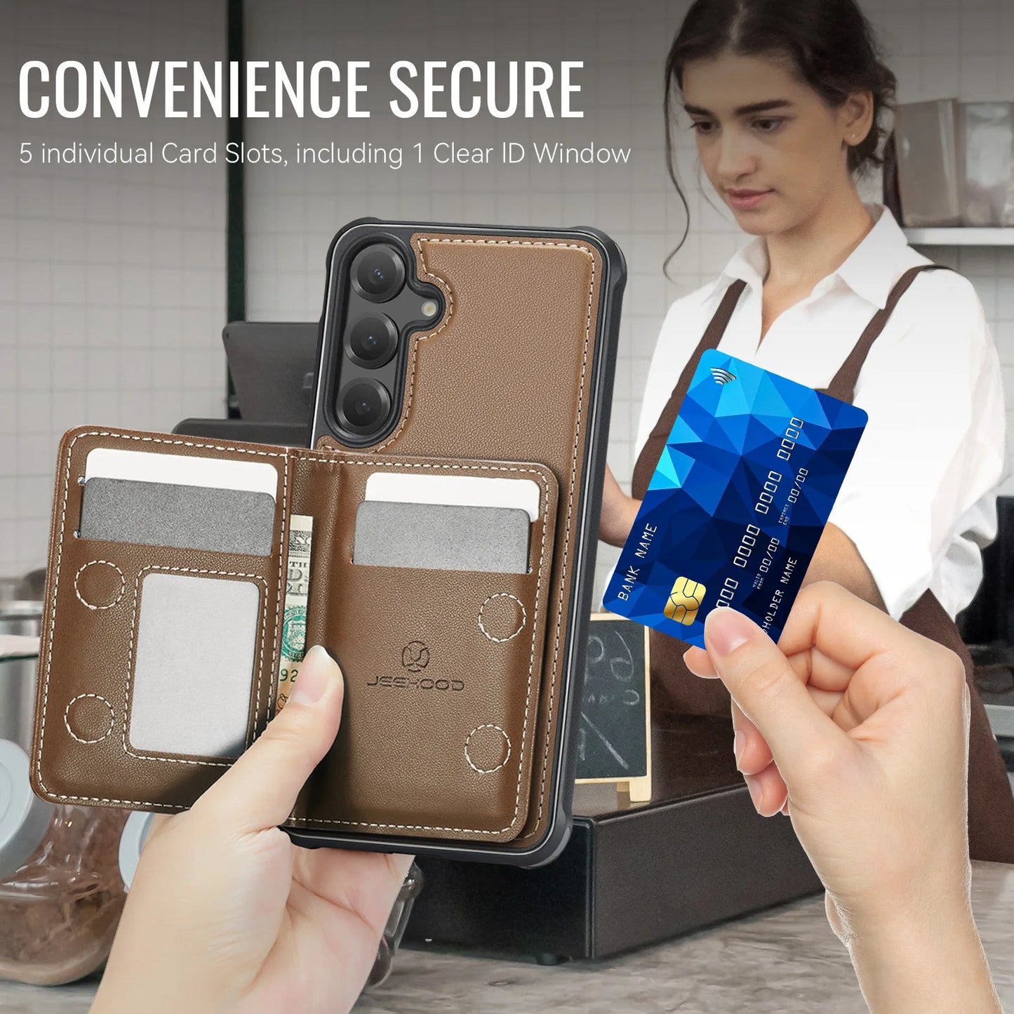 Magnetic Leather Wallet Case for Samsung