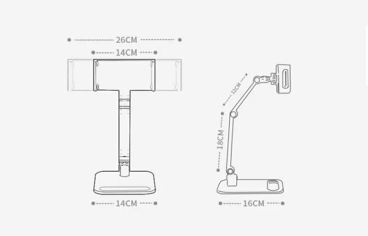 Adjustable VESA Tablet Desk Stand