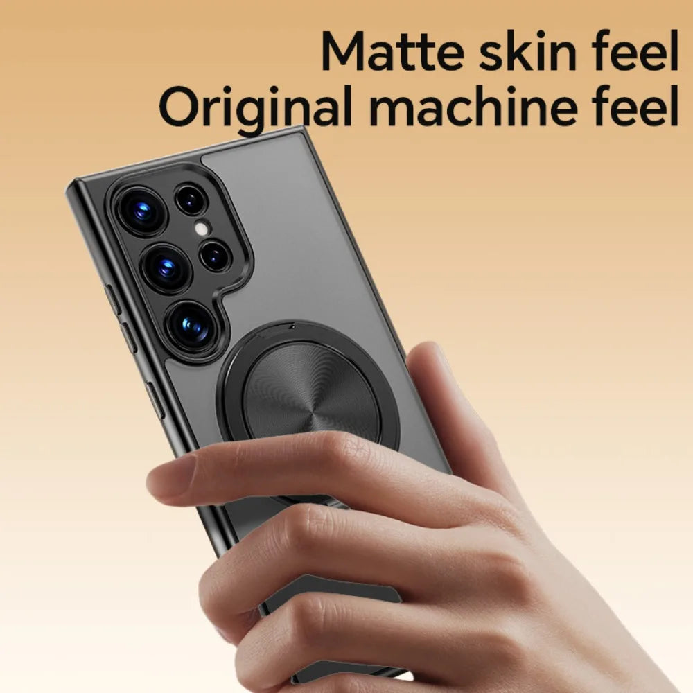 MagSafe Matte Clear Samsung Ring Case