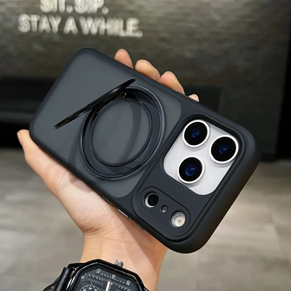 MagSafe Matte Rotating Stand iPhone Case