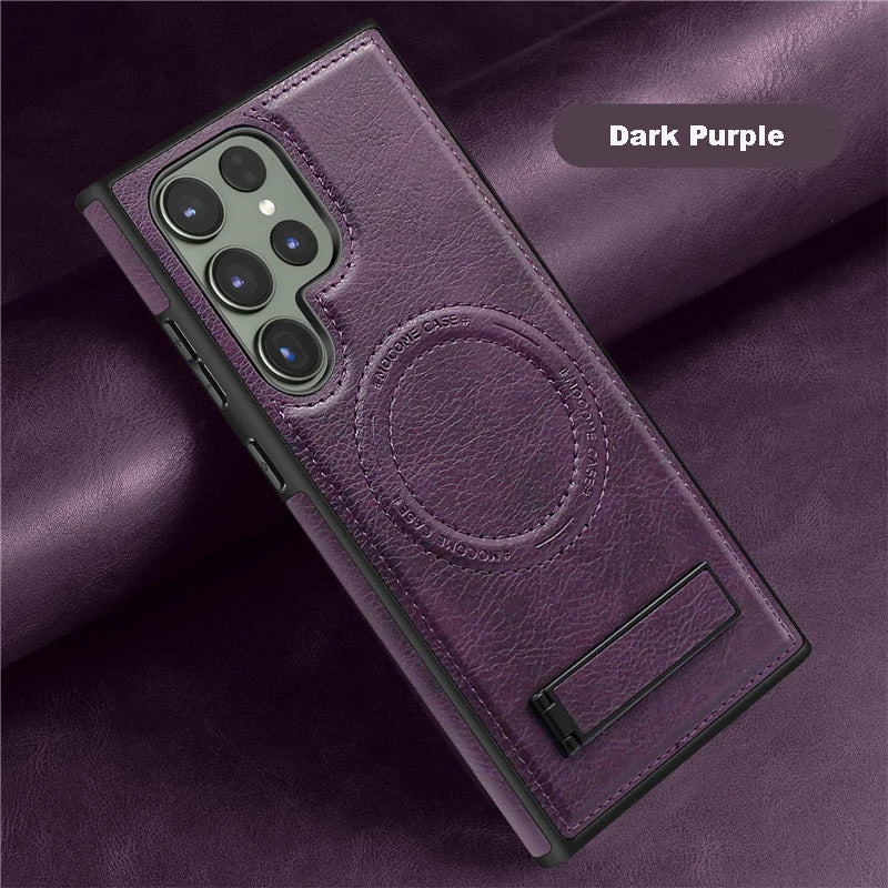 MagSafe Leather Kickstand Case Samsung