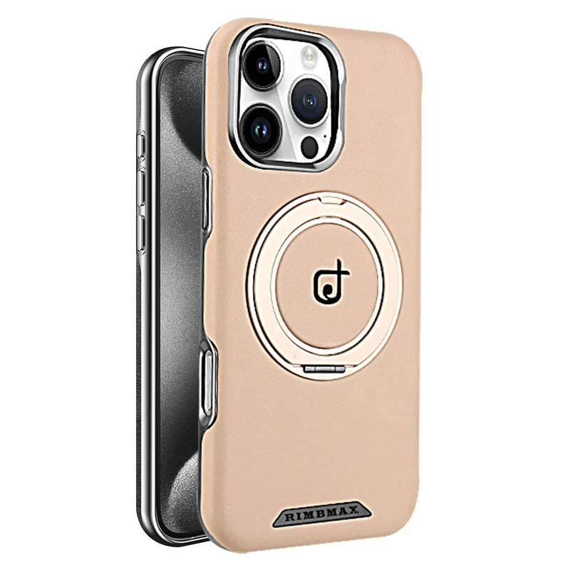 Magnetic Leather Case with Stand Lens Protection