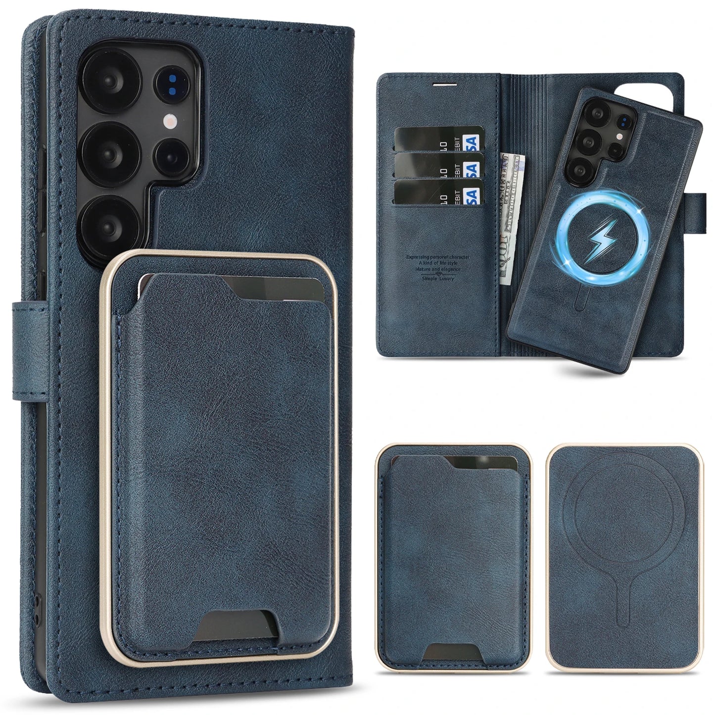 Detachable Magnetic Wallet Case Samsung
