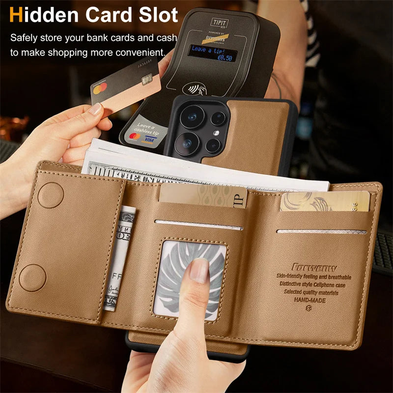 MagSafe Leather Wallet Case for Samsung