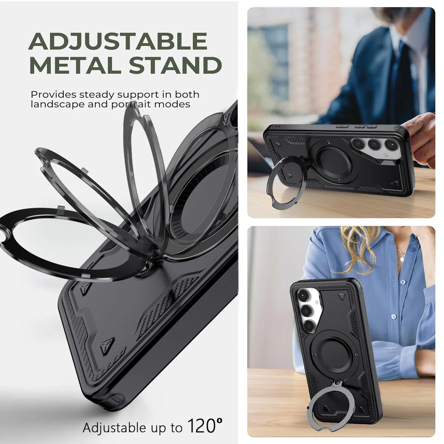 Rugged Shockproof Kickstand Case Samsung