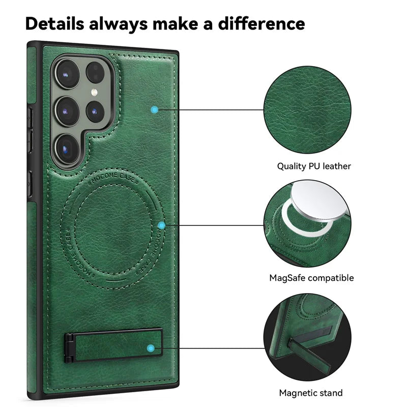 MagSafe Leather Kickstand Case Samsung