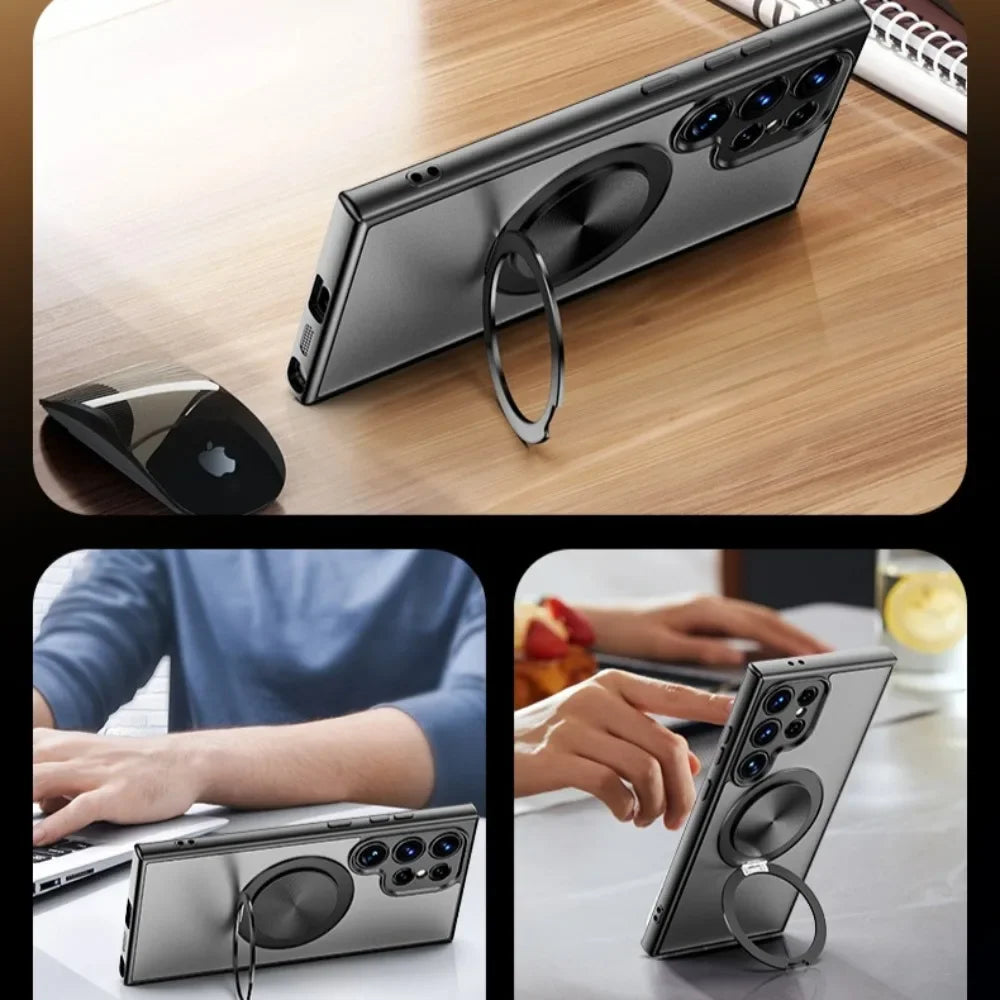 MagSafe Matte Clear Samsung Ring Case