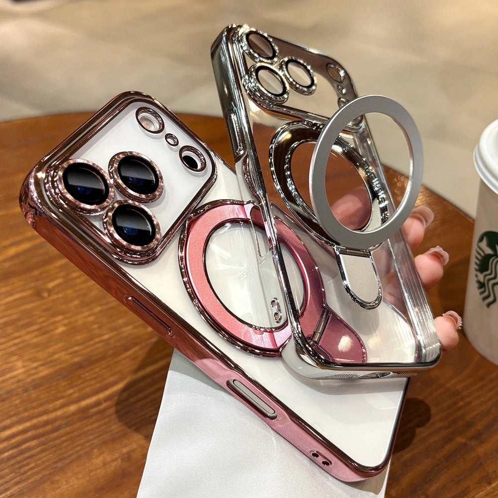 Orange MagSafe Stand Case for iPhone