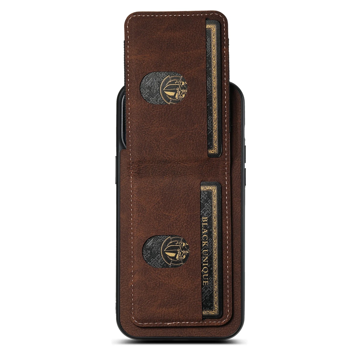 Magnetic Leather Wallet Case for iPhone