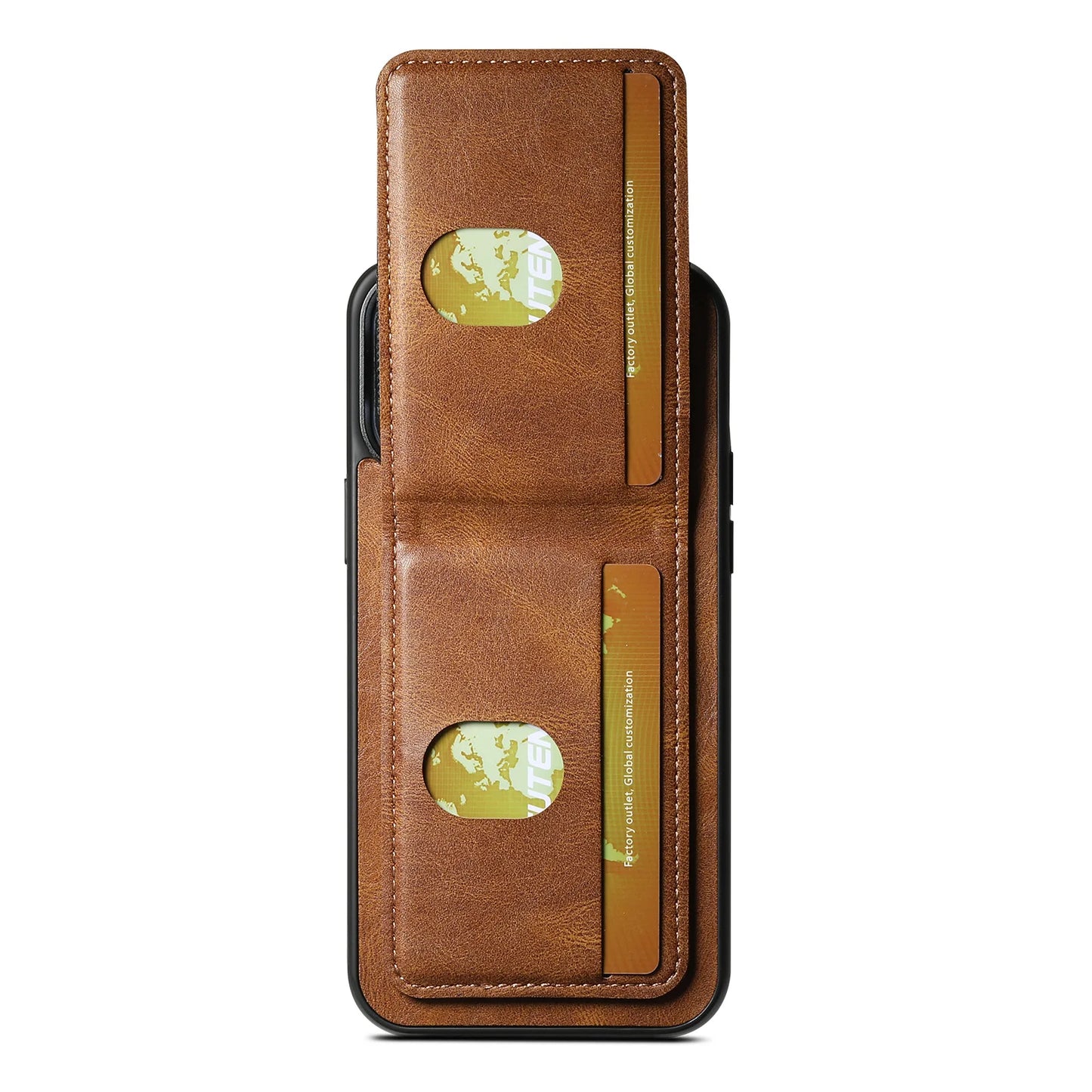 Magnetic Leather Wallet Case for iPhone