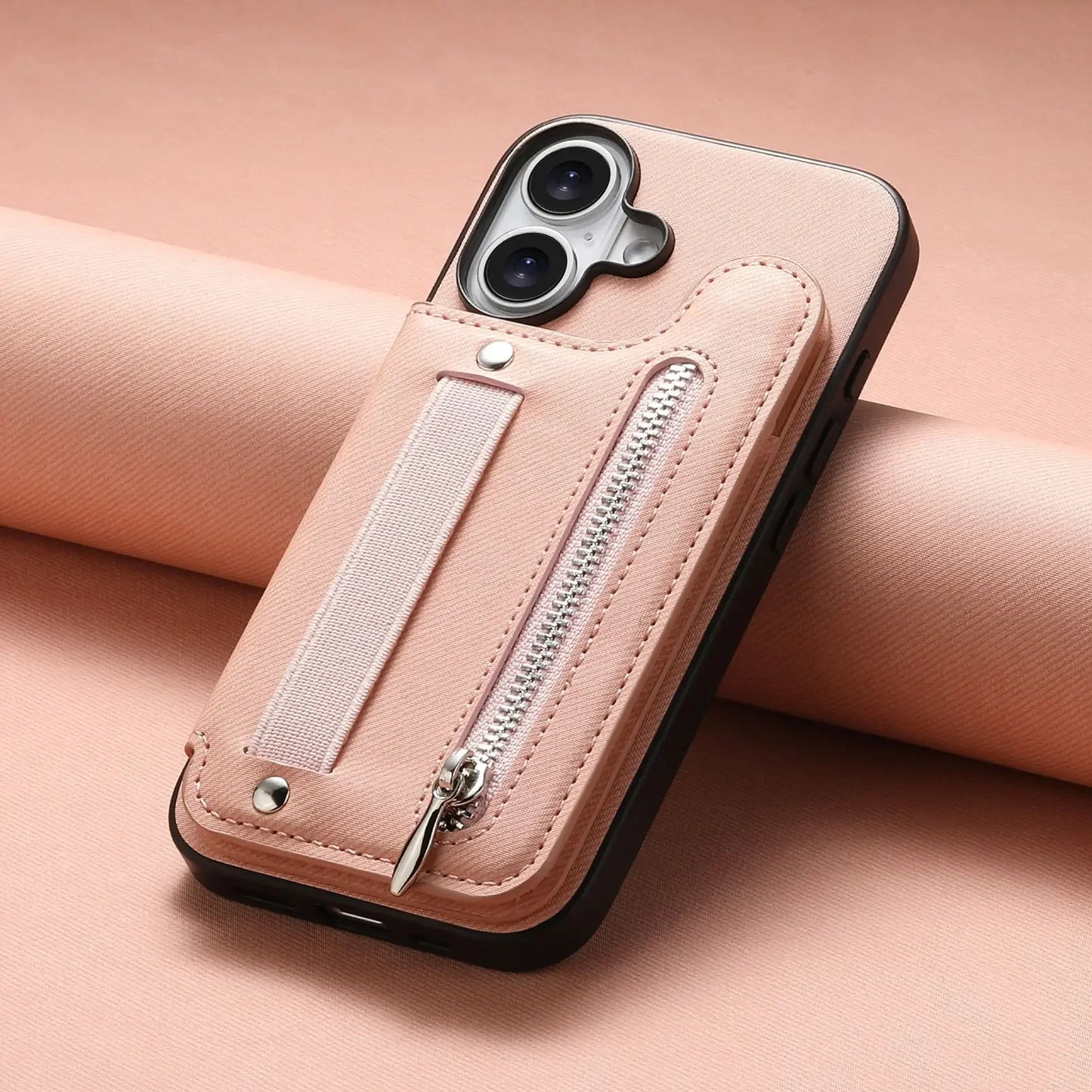 iPhone Leather Wallet Card Strap Case