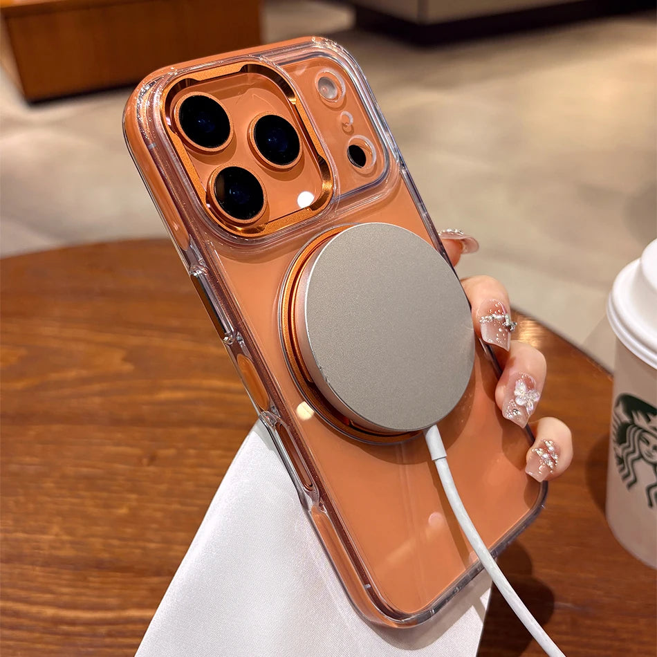 Clear MagSafe Rotating Stand iPhone Case
