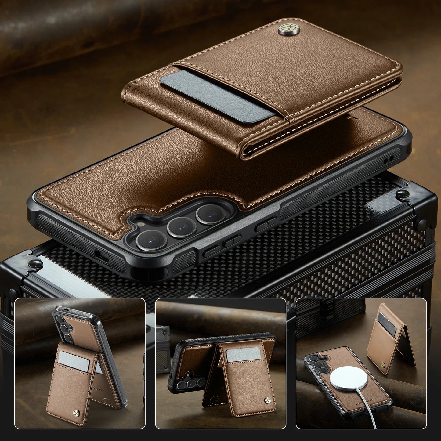 Magnetic Wallet Case Samsung Galaxy