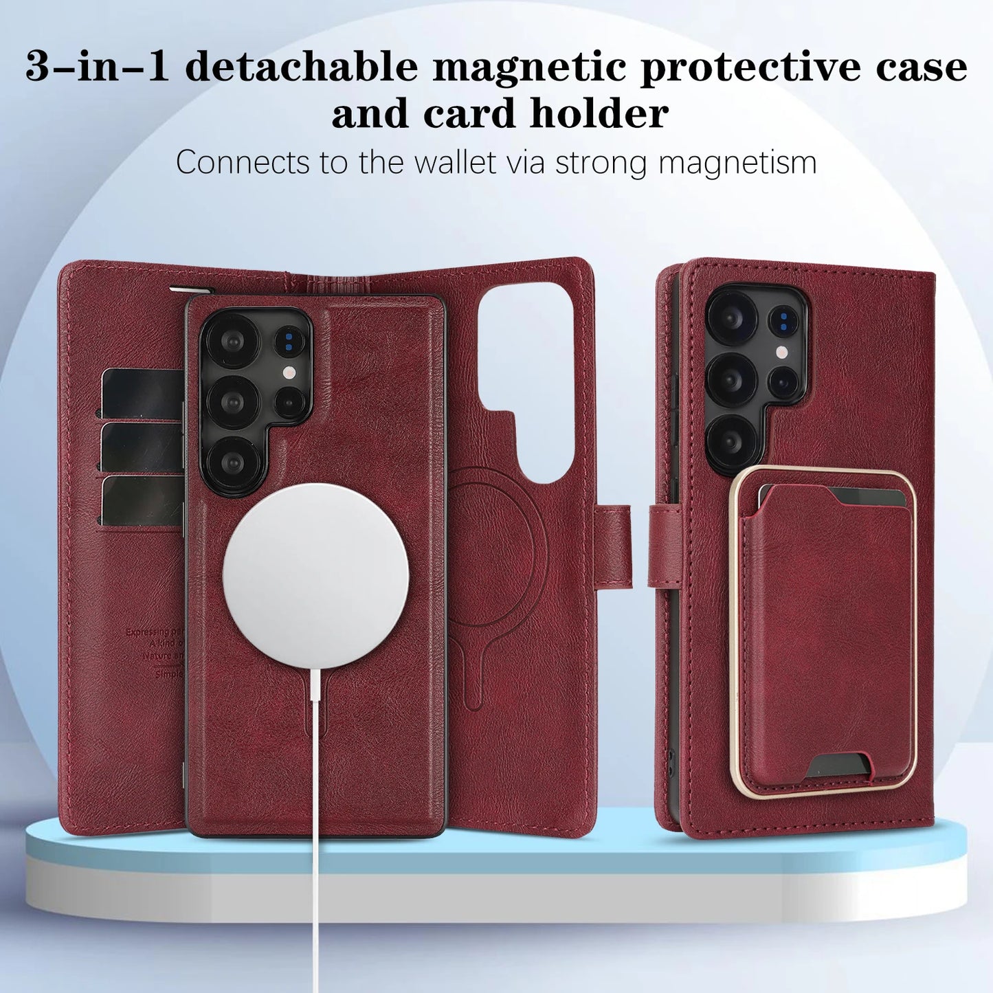 Detachable Magnetic Wallet Case Samsung